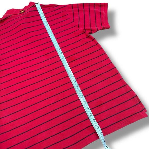 VTG Nike Team Manchester United XL Striped Polo Shirt Red Soccer Football ‘flaw’ - Picture 9 of 12